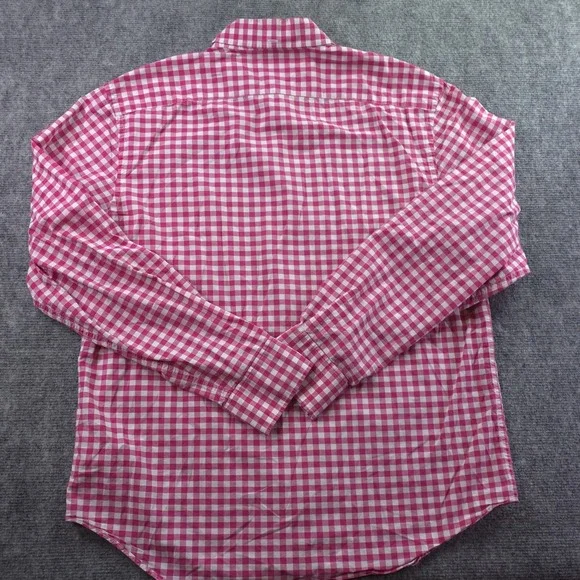 Bonobos Shirt Large Pink Check Long Sleeve Button Down Cotton Pocket - Picture 6 of 7